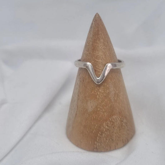 V-shaped Silver Ring