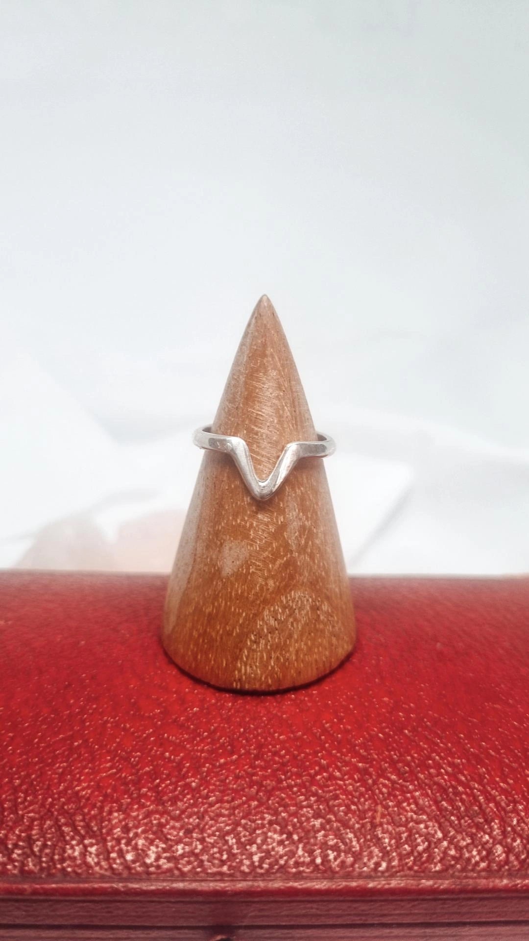 V-shaped Silver Ring