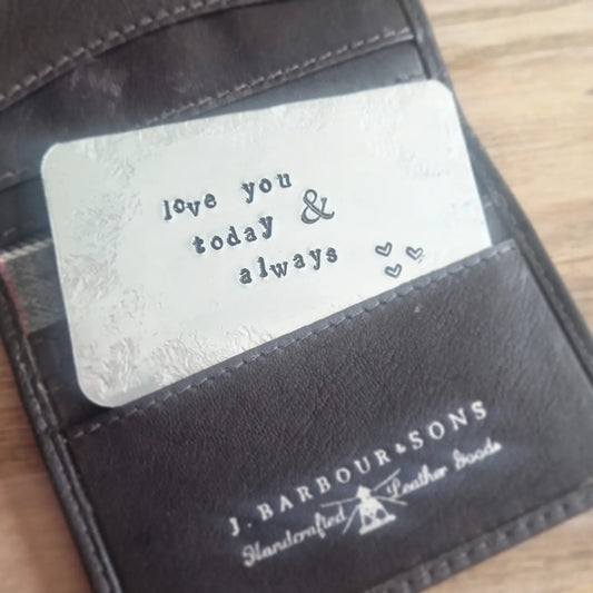 'Love you' Wallet Insert